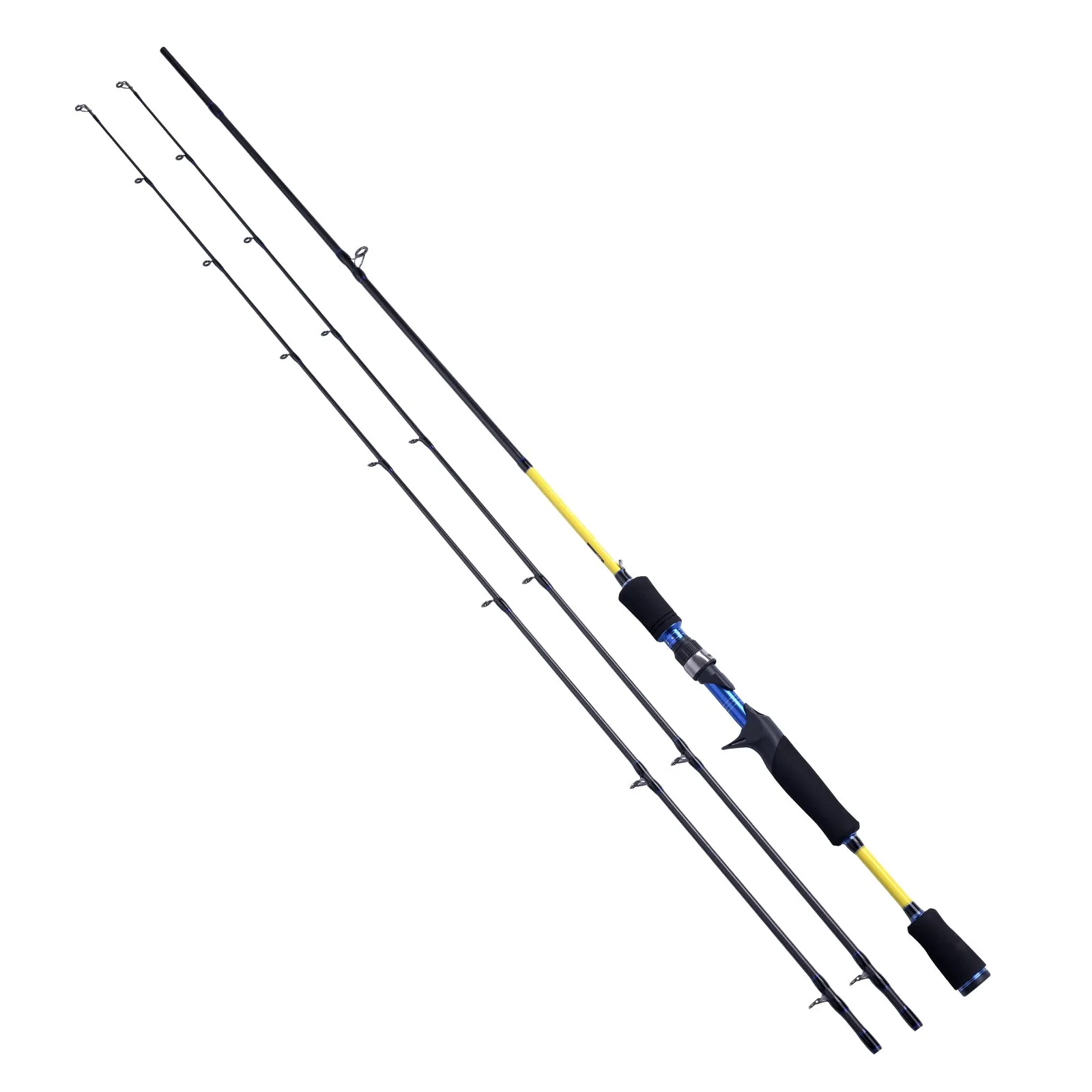 013c High Carbon Fiber Casting Fishing Rod 6'/6.6'/7' 1.83m-2.1m Lure Fishing Pole 2sec w/ Spare Tip