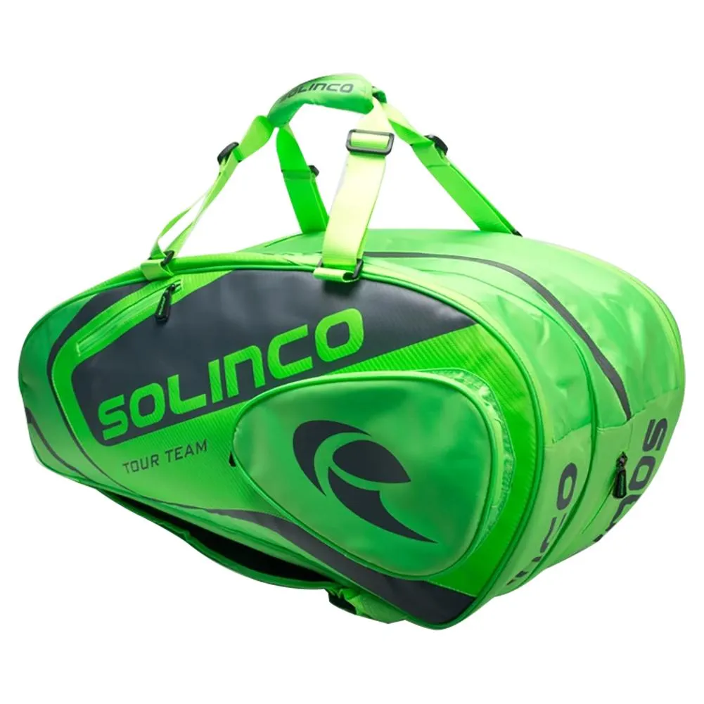 15-Pack Tour Tennis Racquet Bag Full Neon Green