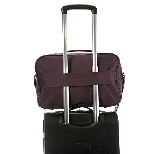 16 Inch Carry On Hand Luggage Flight Duffle Bag, 2nd Bag or Underseat, 19L (Plum)