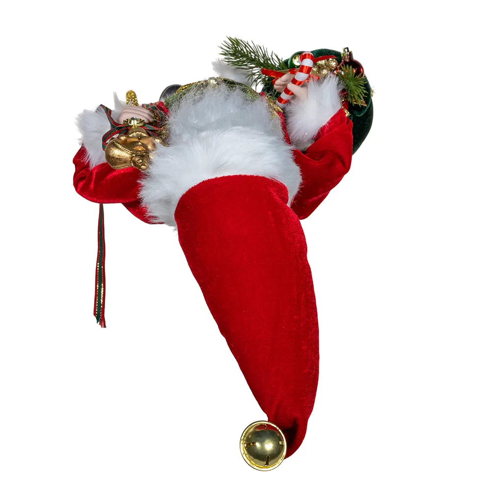 18" Santa With Gift Bag Table Piece