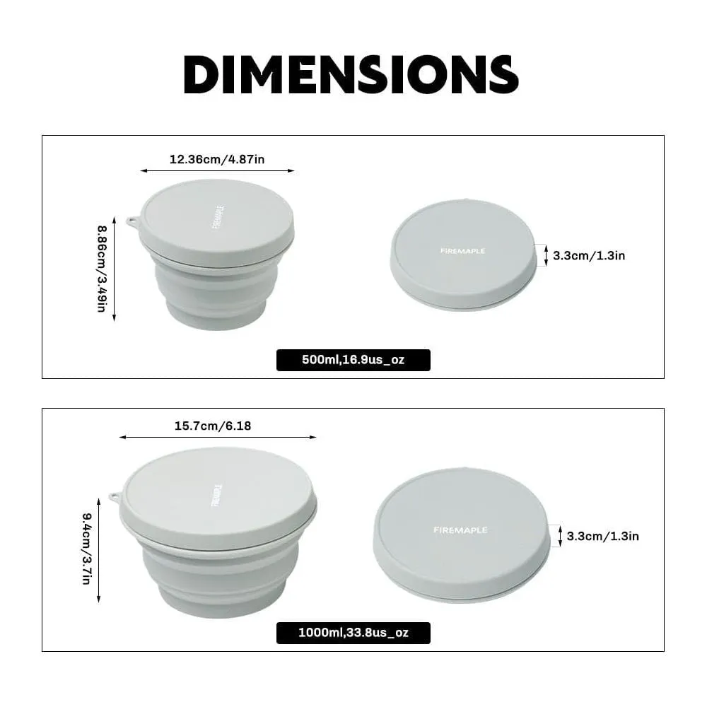 20284      ~ FIREMAPLE SILCONE COLLAPSIBLE BOWL