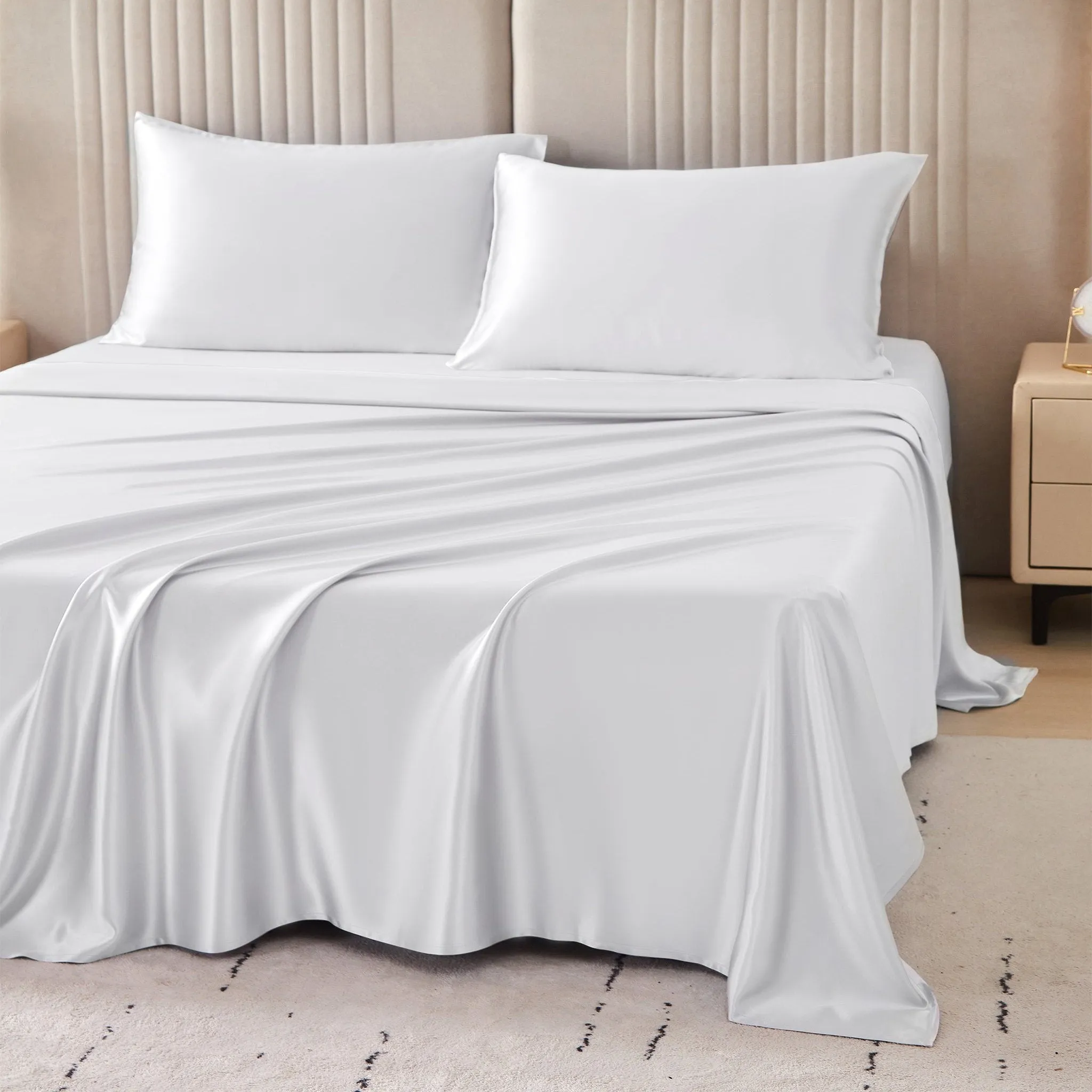 22 Momme Silk Sheet Set - White