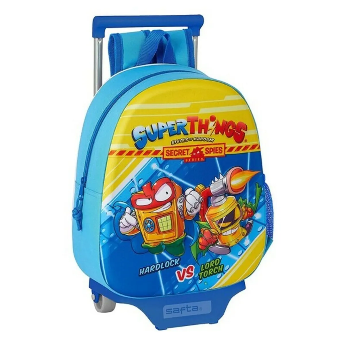 3D School Bag with Wheels Safta Light Blue 27 x 32 x 10 cm