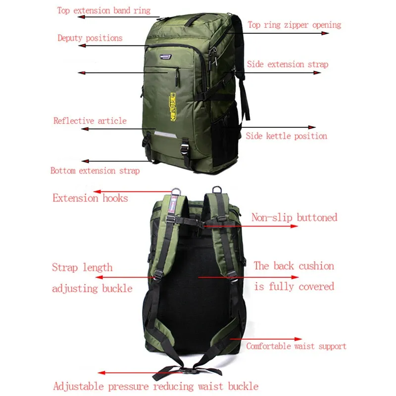 80L 50L Outdoor Backpack Climbing Travel Backpack