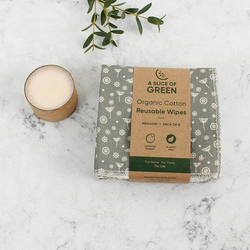 A Slice Of Green Reusable Wipes - Meadow