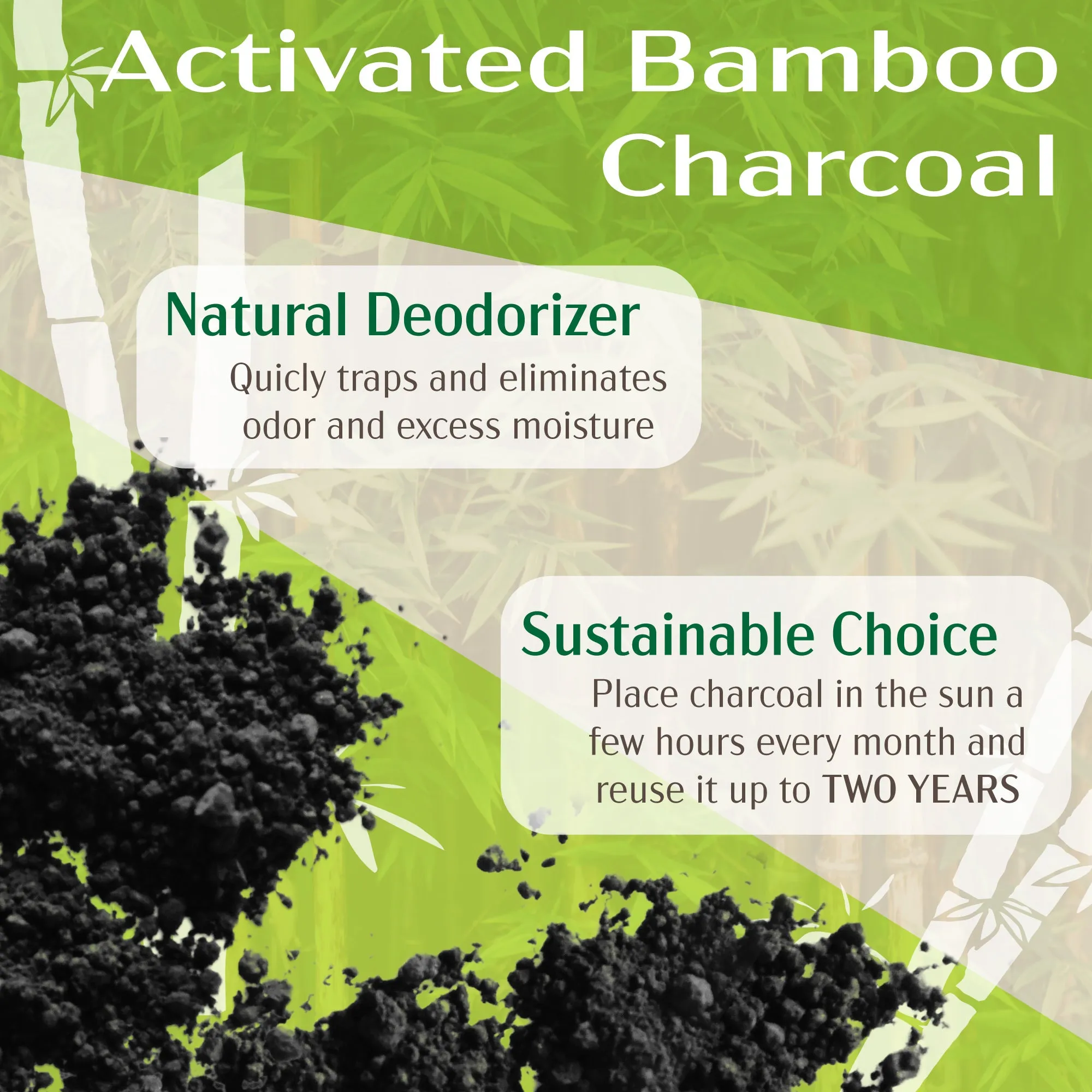 Activated Bamboo Charcoal Air Purifier Odor Absorber Clothes Liner Freshener