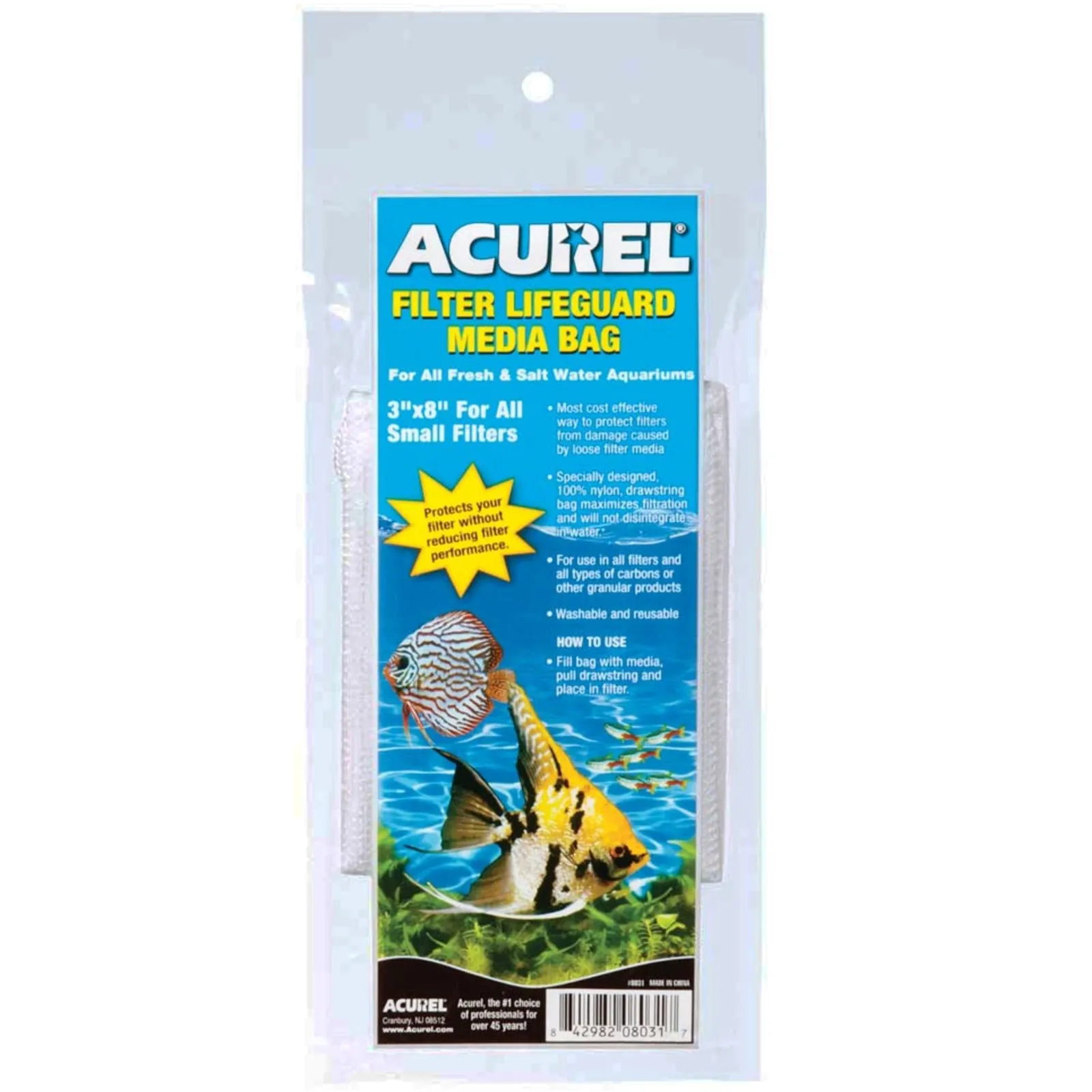 Acurel Filter Lifeguard Media Bag Small 3" x 8"