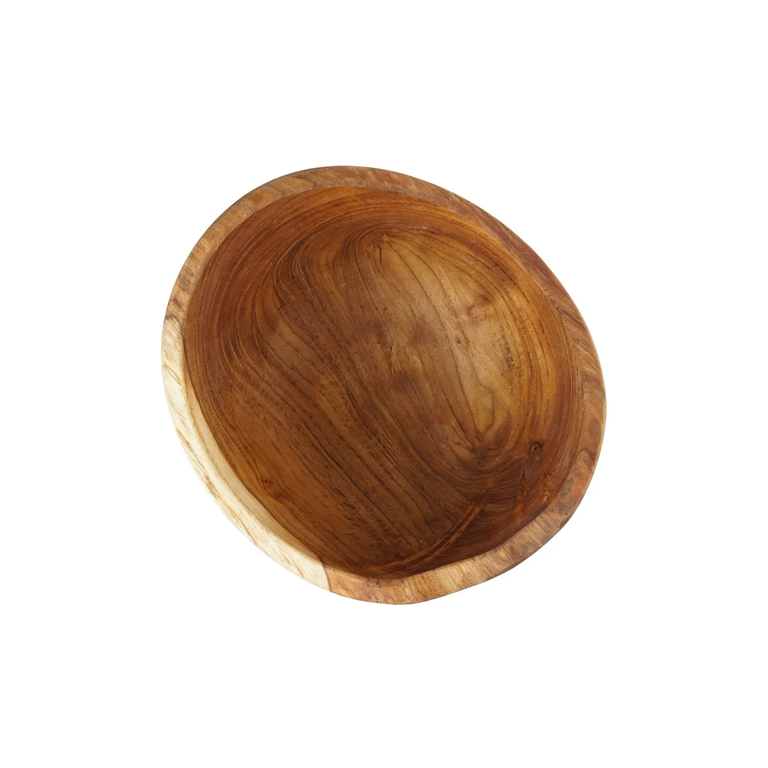 Adagio Teak Bowl with Gold Leaf Exterior