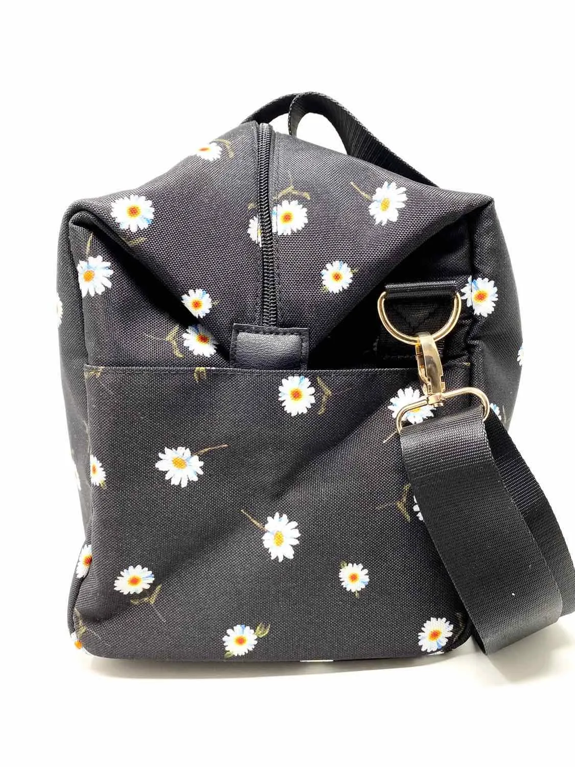 alice olivia by Stacey Bendet Canvas Black/White Flower Sac de Sport Duffle Bag