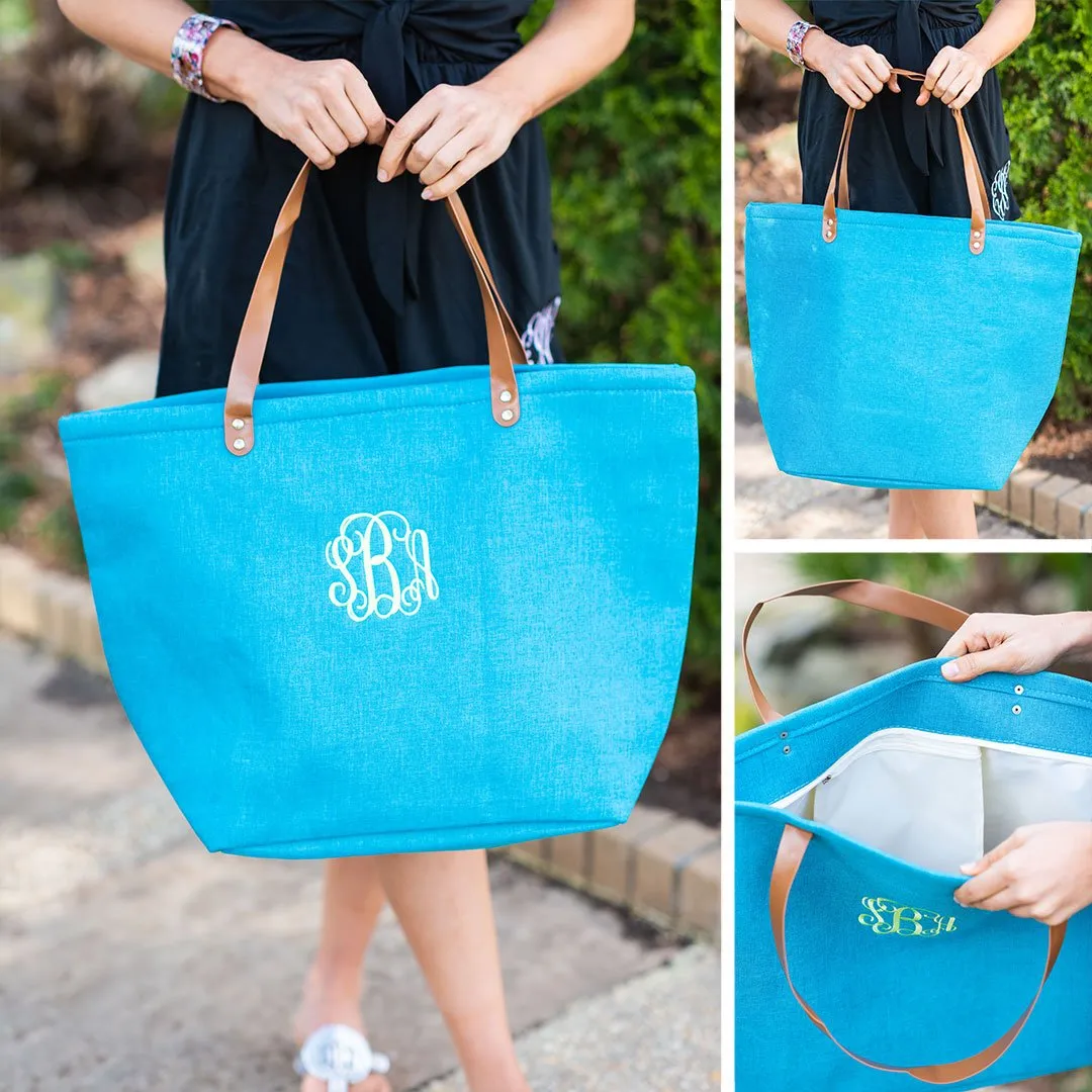 All That You Need Tote, Aqua