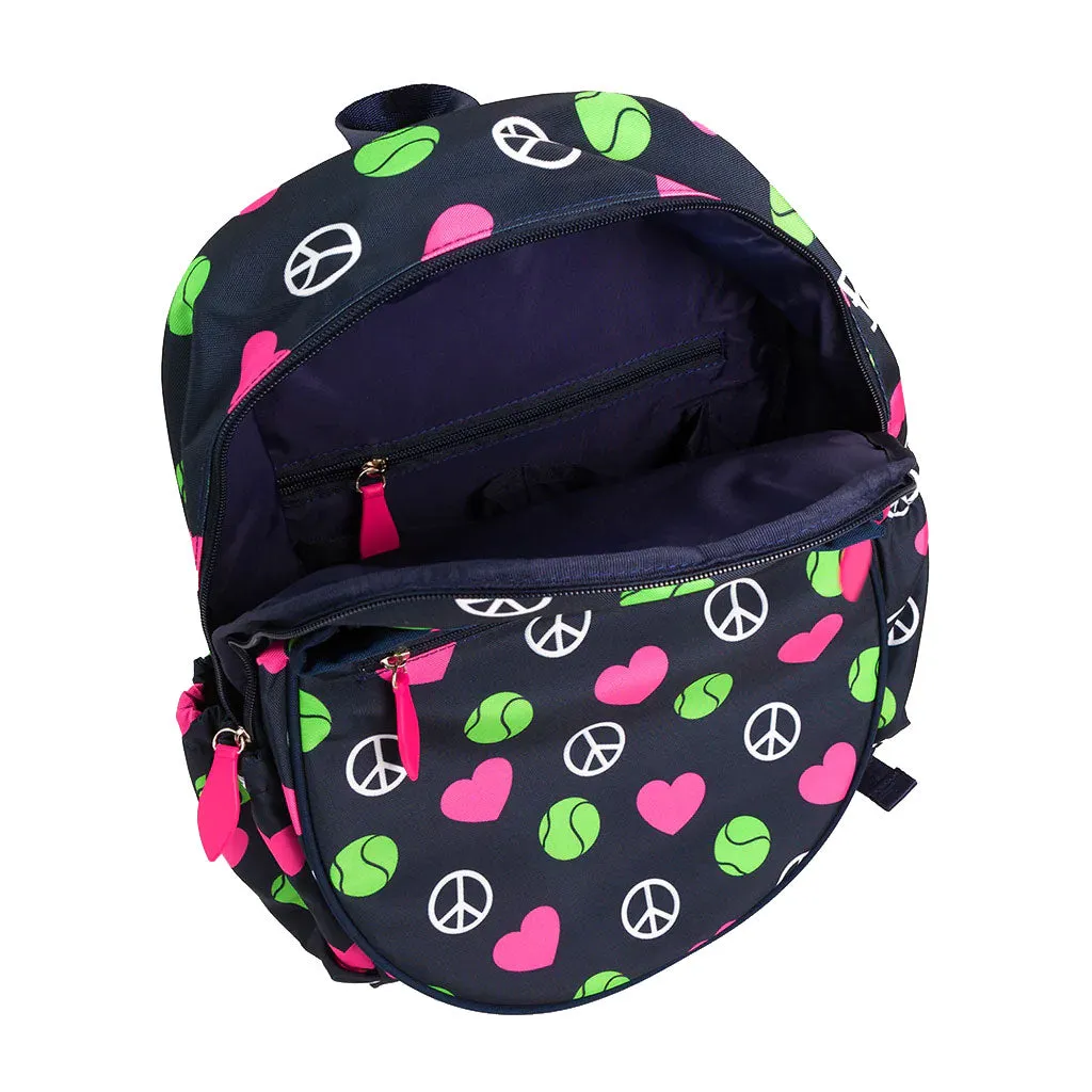 Ame & Lulu Big Love Peace Love Tennis Backpack