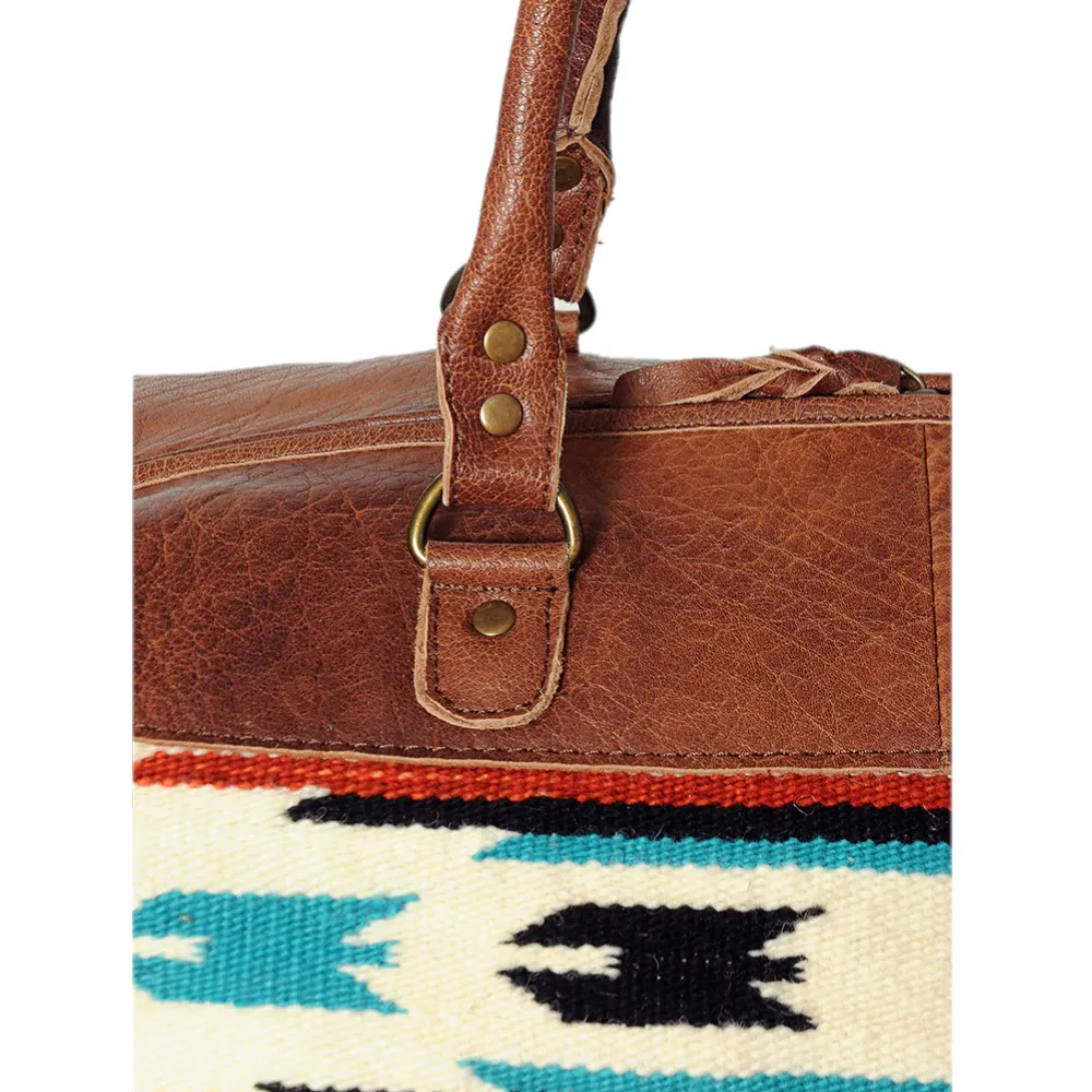 American Darling Muti-Color Aztec & Serape Brown Duffle Bag ADBG460I