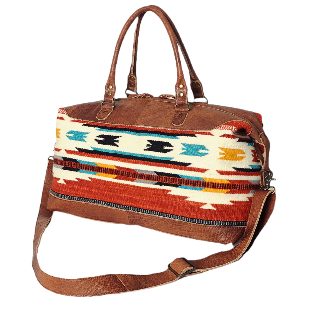 American Darling Muti-Color Aztec & Serape Brown Duffle Bag ADBG460I