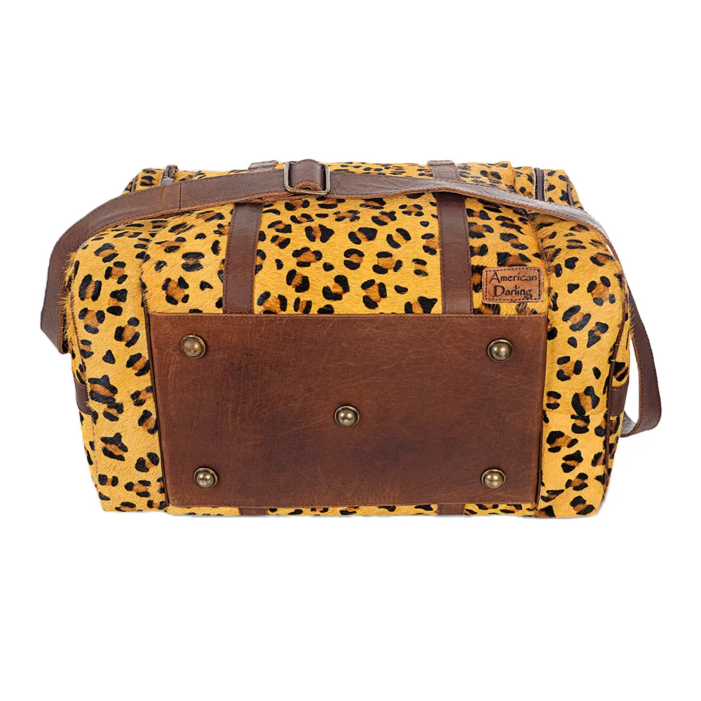 American Darling Small Cheetah Cowhide Duffle Bag ADBG254CHE