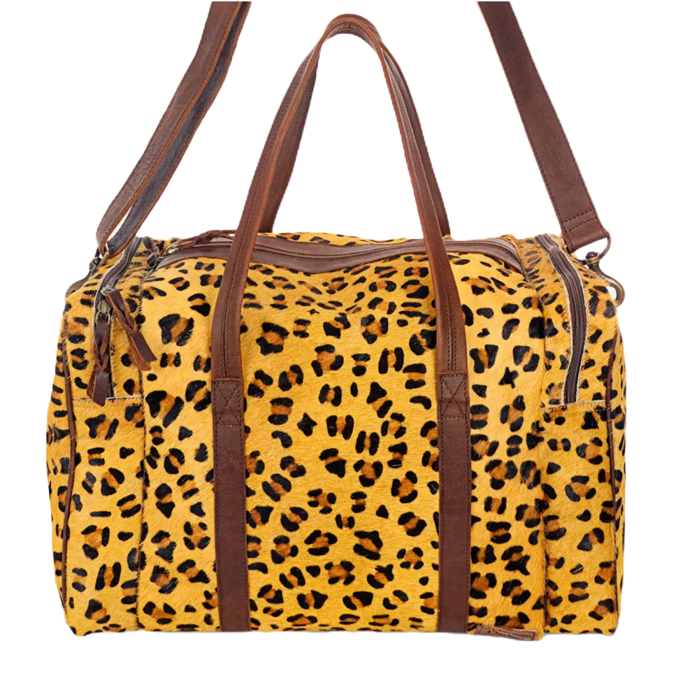 American Darling Small Cheetah Cowhide Duffle Bag ADBG254CHE