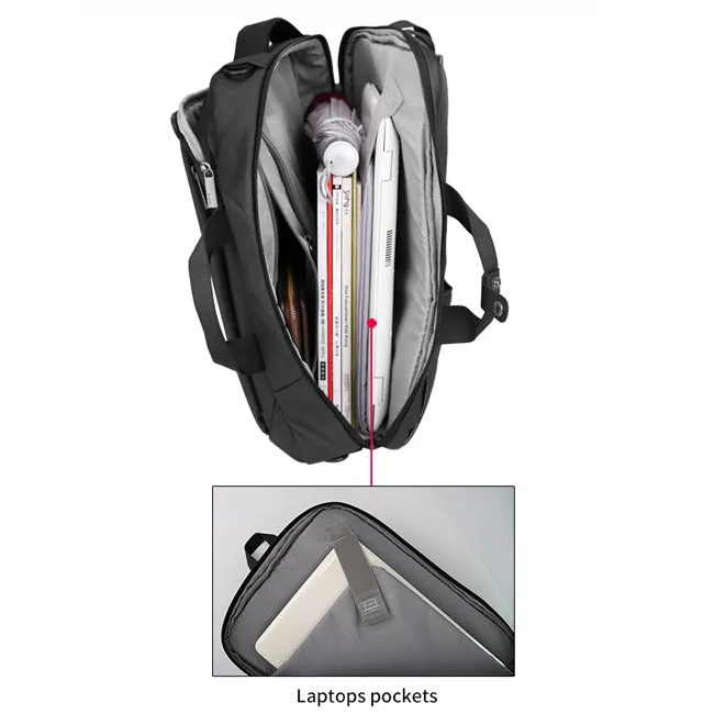 Aoking Convertible Business Laptop Briefcase Backpack