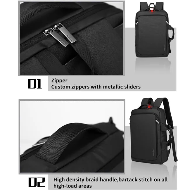 Aoking Convertible Business Laptop Briefcase Backpack