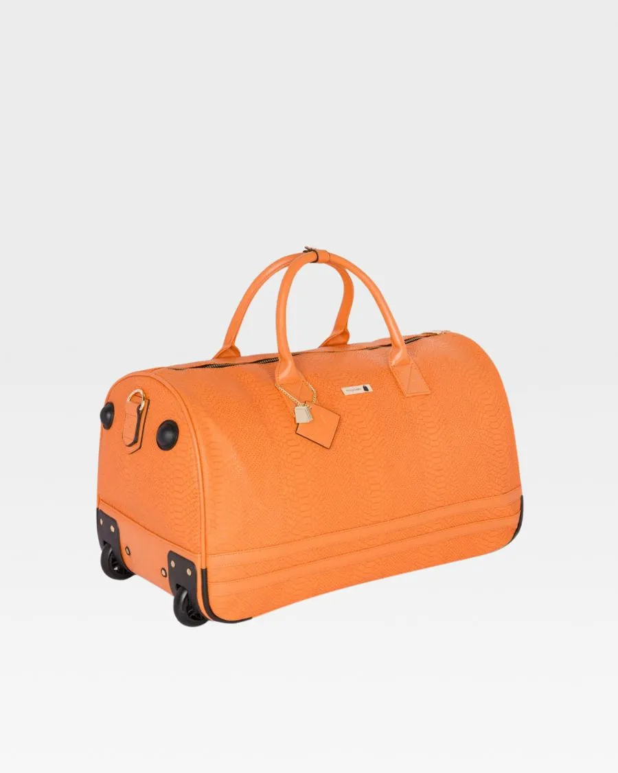 Apollo 1 Rolling Duffle Bag in Tangerine