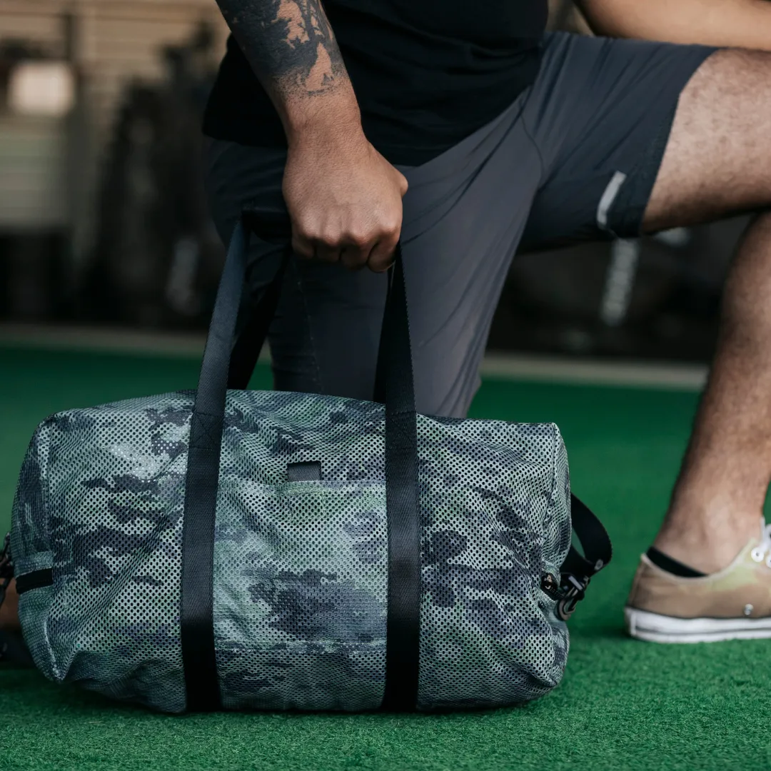 Army Green Mesh Duffle Bag