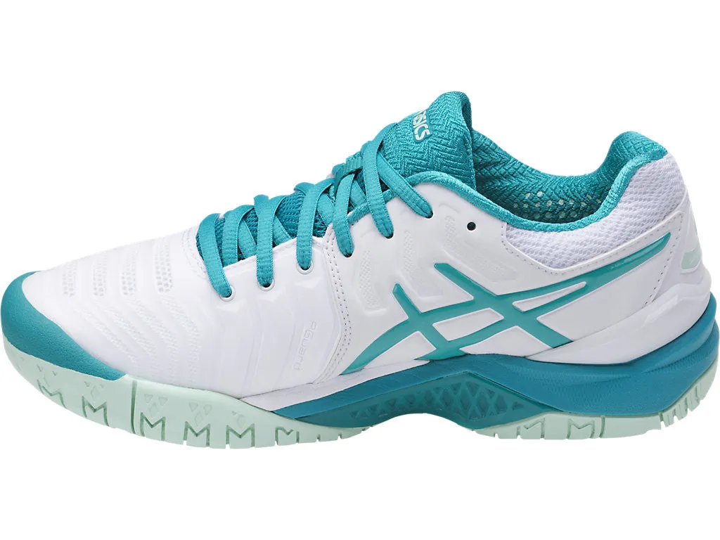 Asics GEL Resolution 7 Womens Wht ArcticAqu Glac Sea