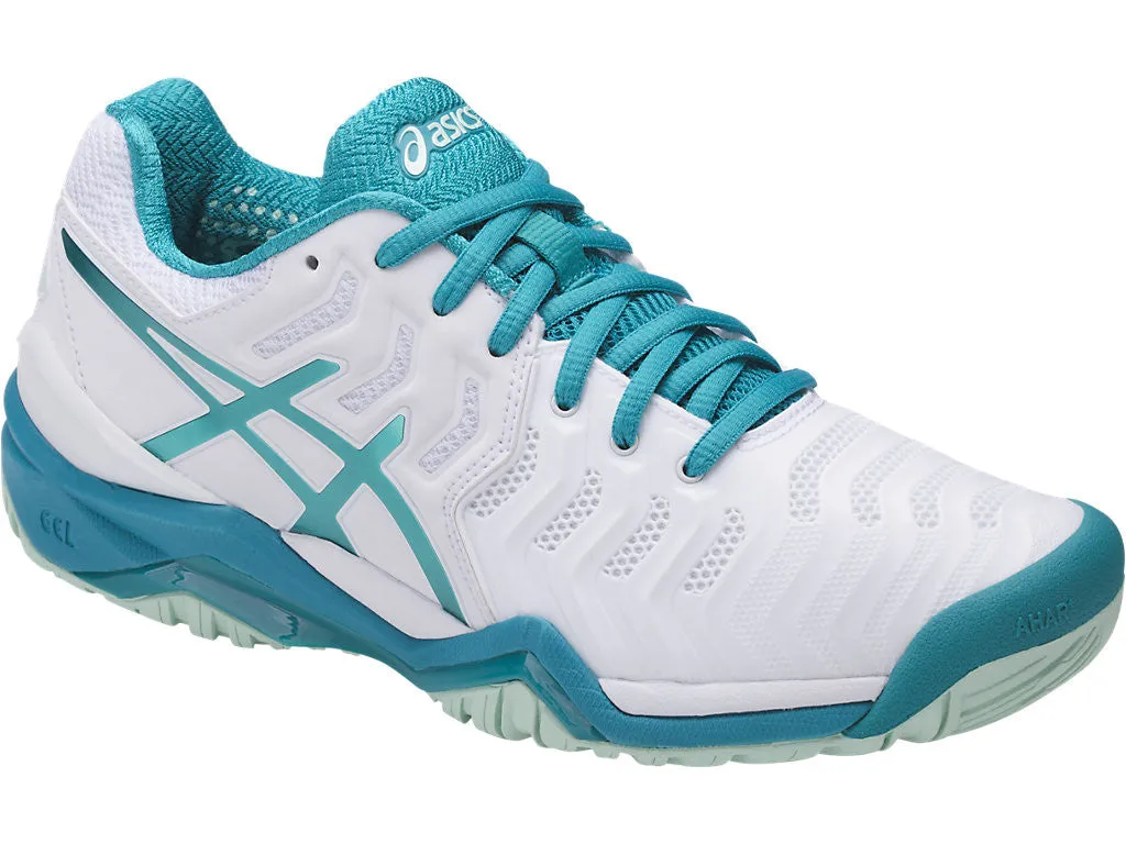 Asics GEL Resolution 7 Womens Wht ArcticAqu Glac Sea