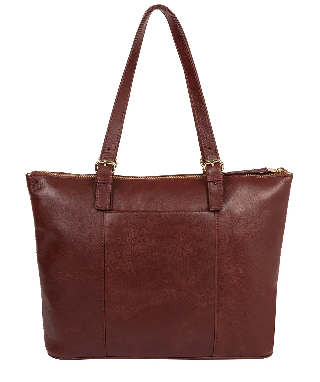 'Aster' Chestnut Leather Tote Bag