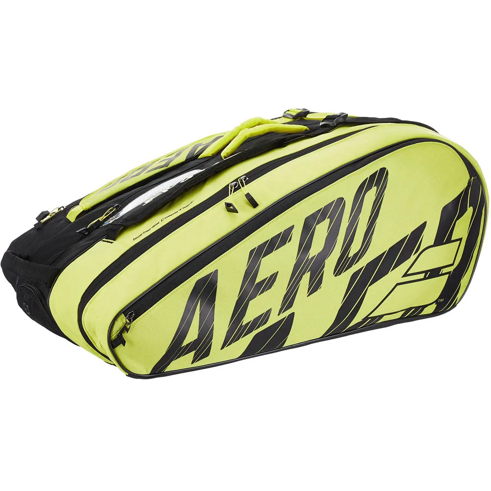 Babolat RHX6 Pure Aero Tennis Kitbag - Black/Yellow