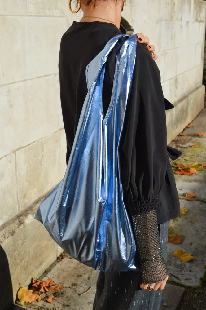 Baggu Standard Metallic Blue Reusable Bag