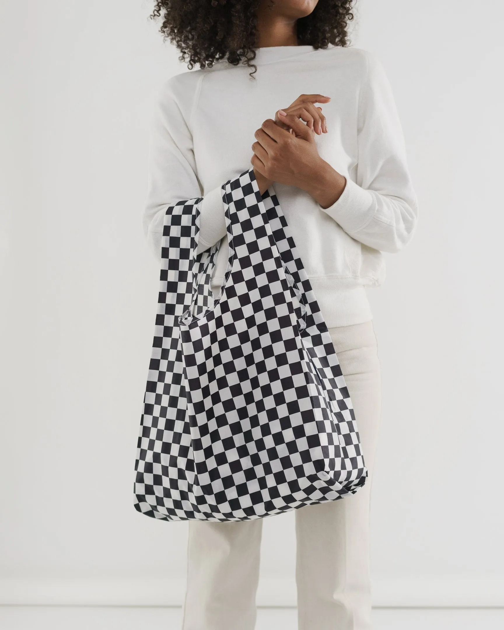 Baggu Standard Reusable Bag - Black Checkerboard