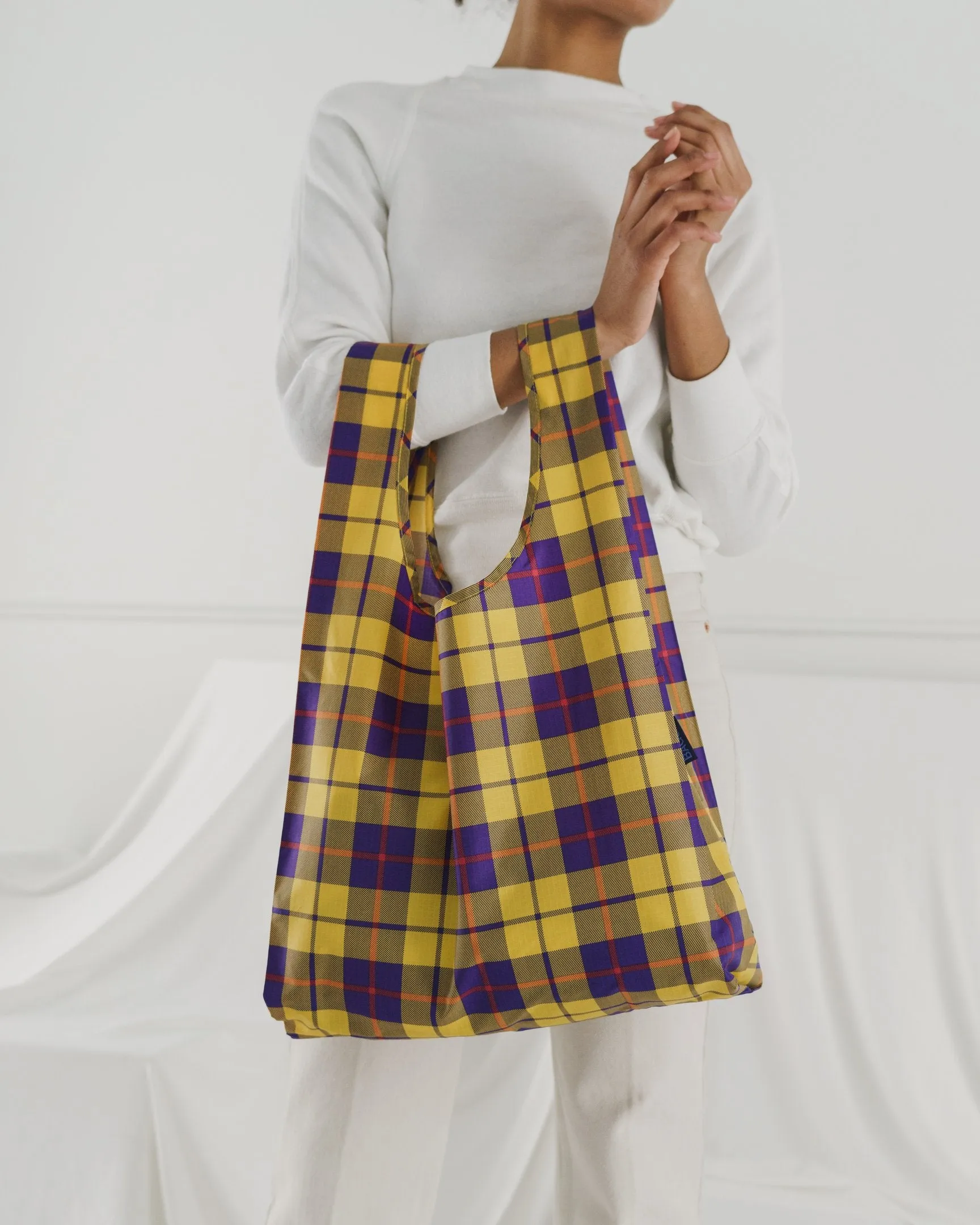 Baggu Standard Reusable Bag - Yellow Tartan