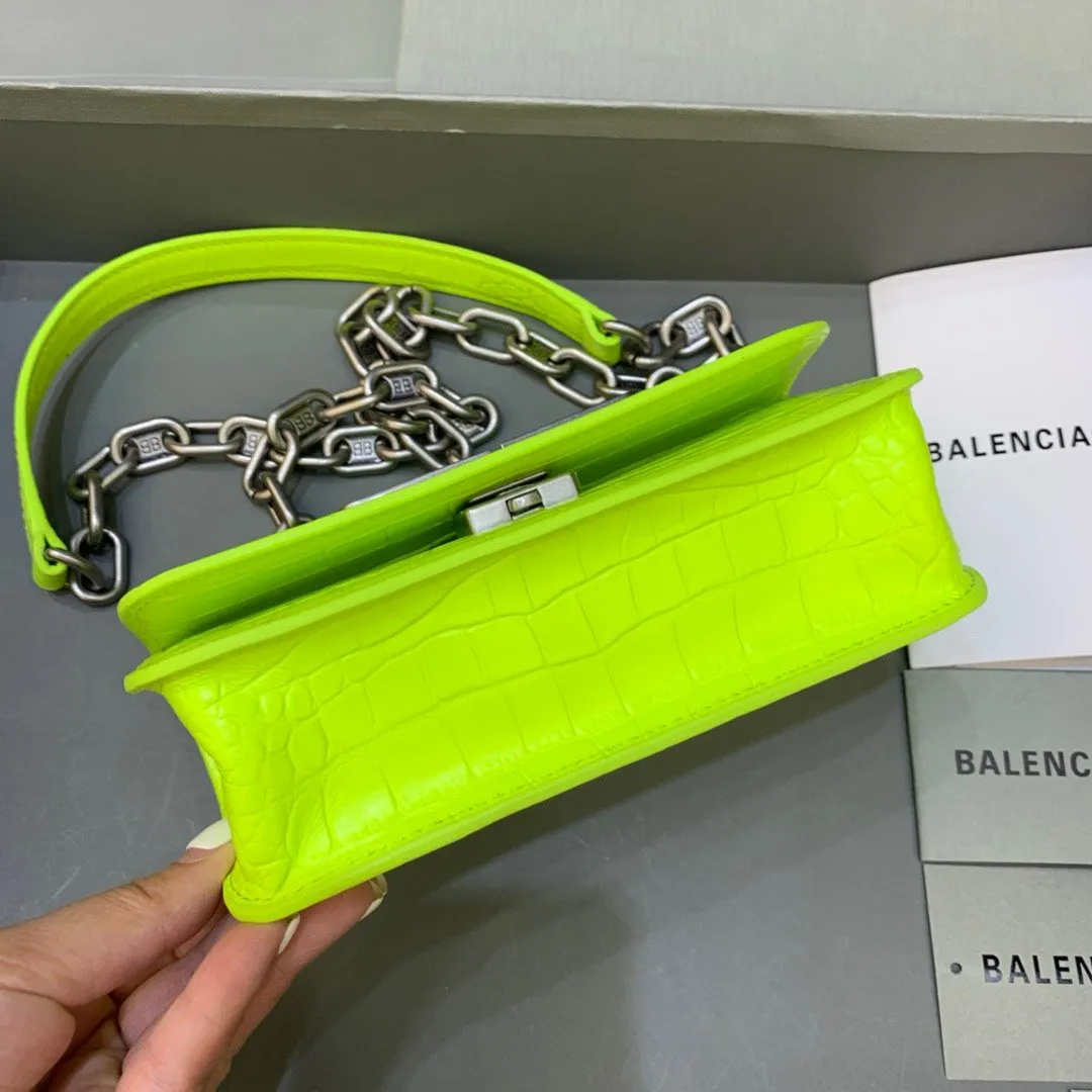 Balen Gossip Small On Chain Shoulder Bag Green Neon, For Women,  Bags 7.4in/19cm