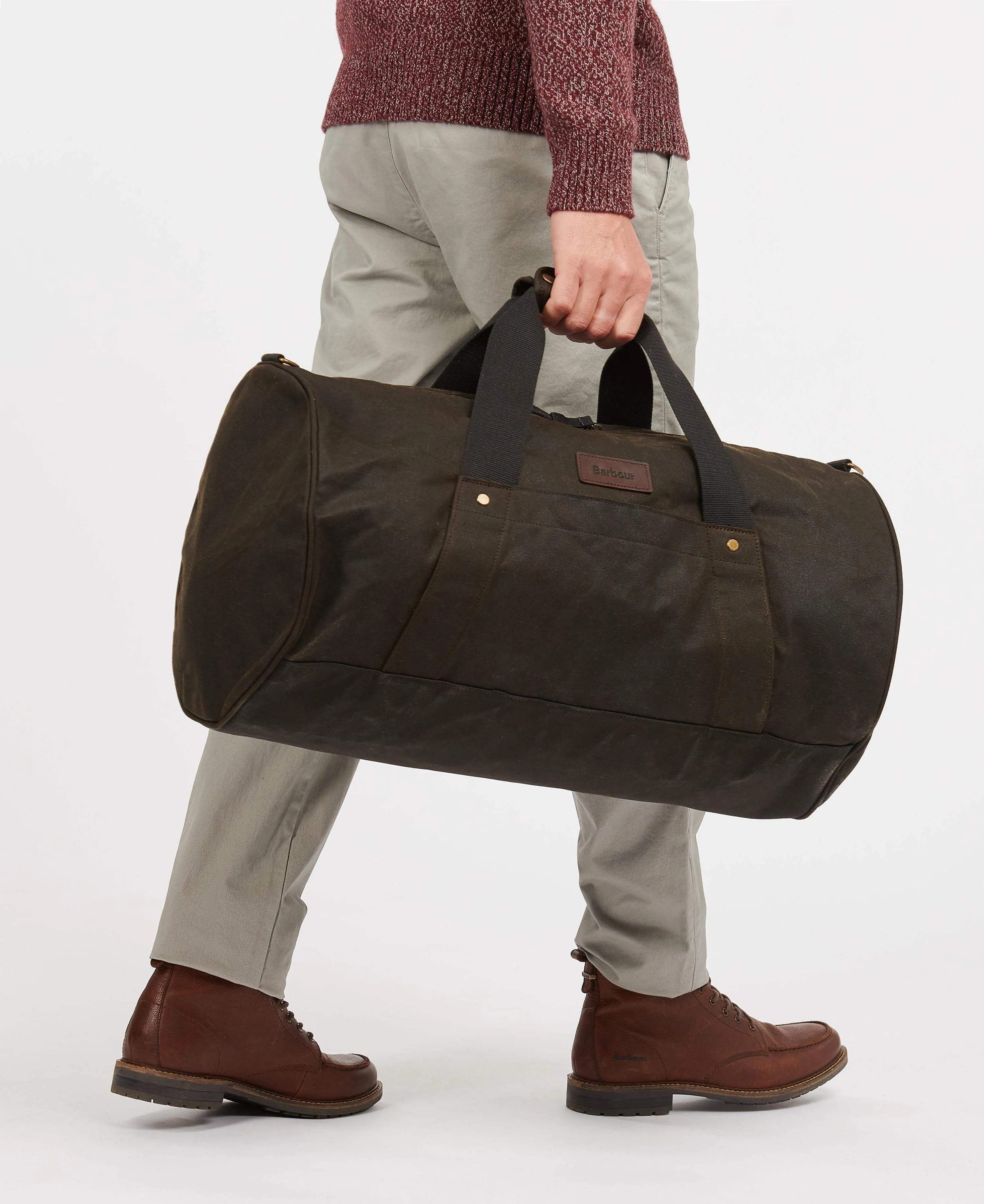 Barbour Taska Explorer Wax Duffle Bag - Olive