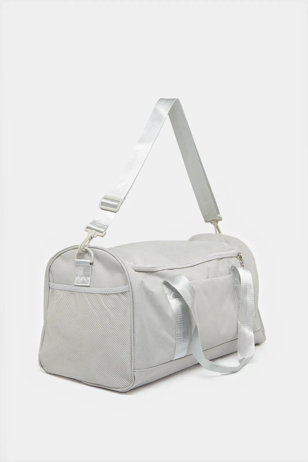 Beige Plain Multifunction Duffle Bag