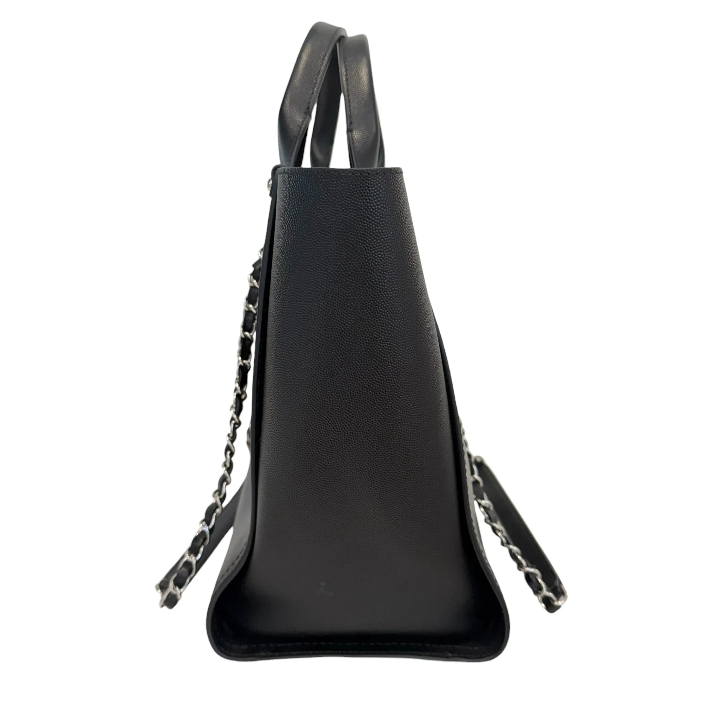 Black Studded Leather Deauville Bag