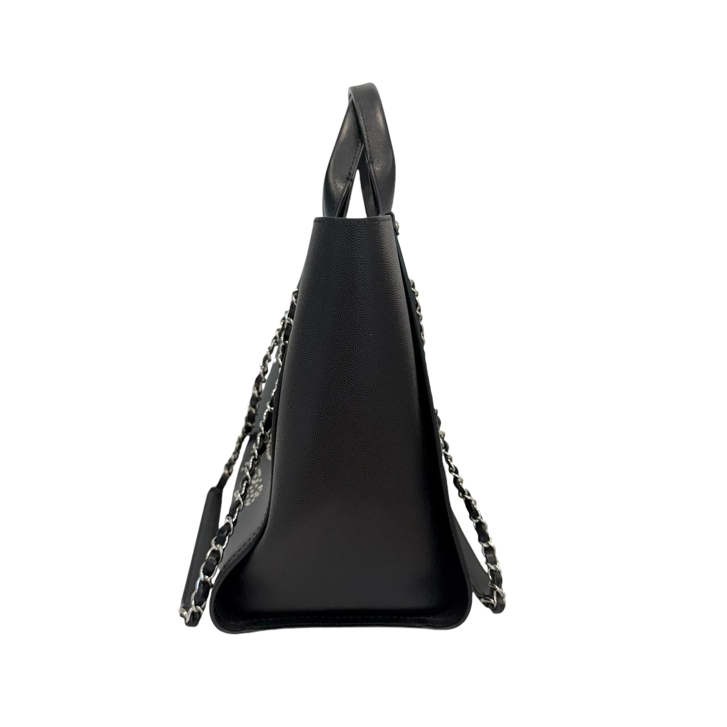 Black Studded Leather Deauville Bag