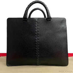 Bottega Veneta Leather Intrecciato Business Handbag