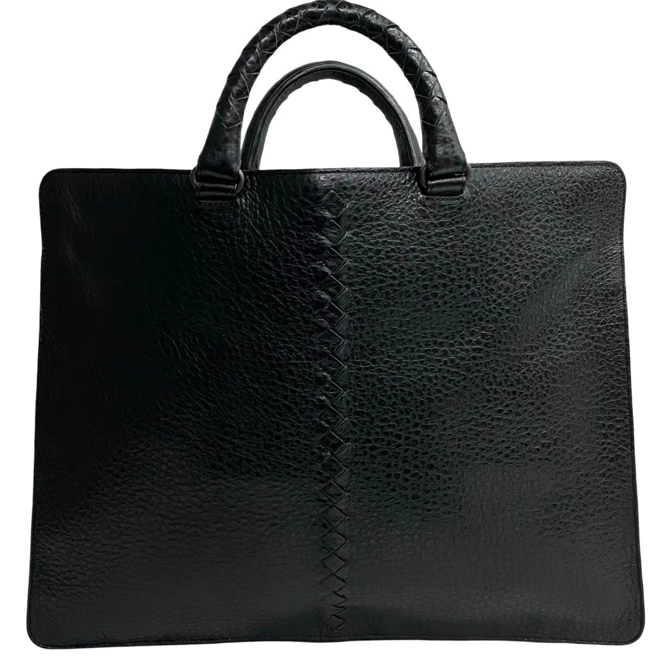 Bottega Veneta Leather Intrecciato Business Handbag