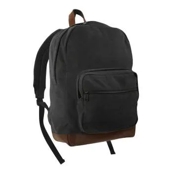 Canvas & Leather Vintage Teardrop Backpack