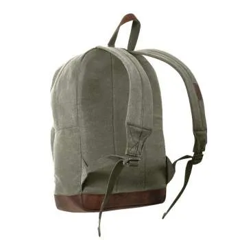 Canvas & Leather Vintage Teardrop Backpack