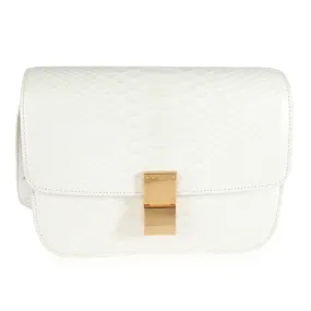 Celine Cream Python Medium Classic Box Bag