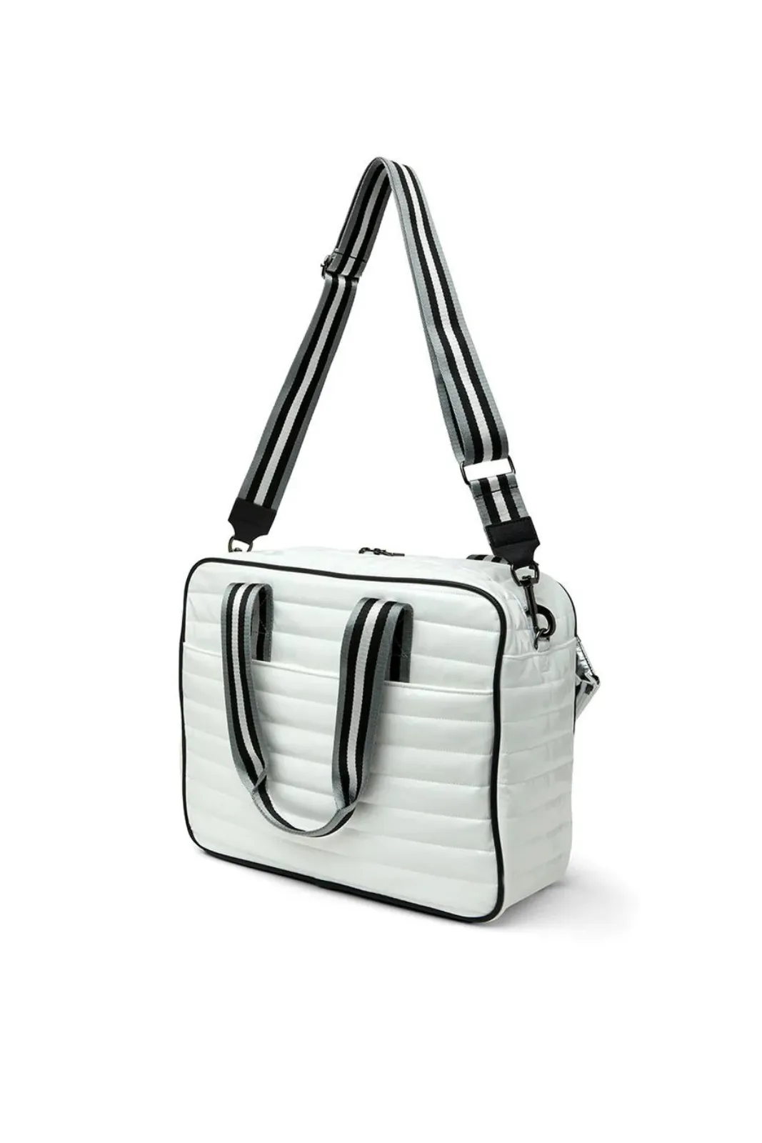 Champion Tennis Bag, White Patent