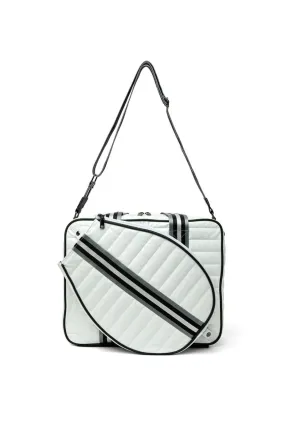 Champion Tennis Bag, White Patent