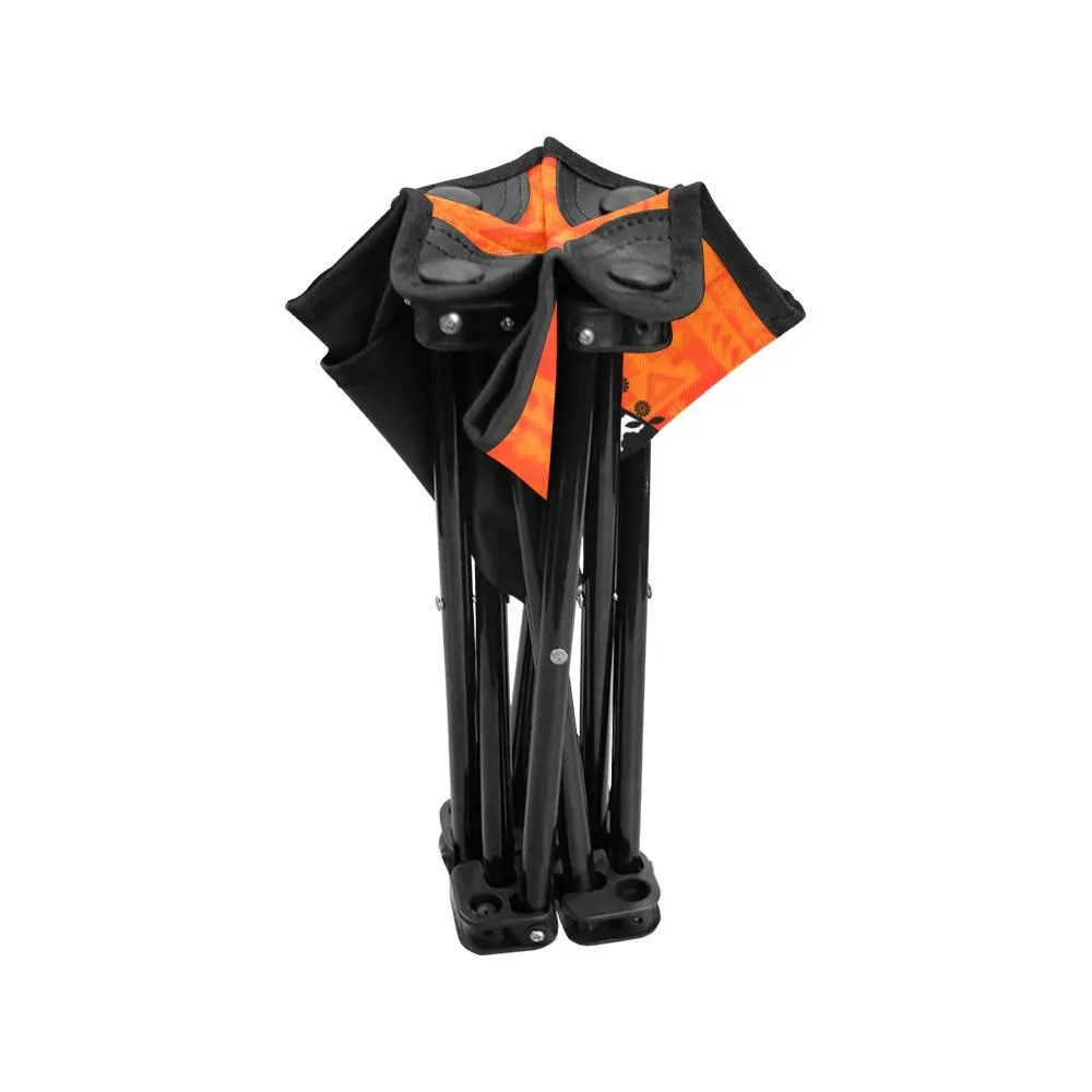 Chiefs Mountain Orange Carrying Their Prayers Folding Fishing Stool