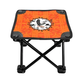 Chiefs Mountain Orange Carrying Their Prayers Folding Fishing Stool