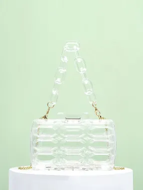 Clear Chain Box Bag