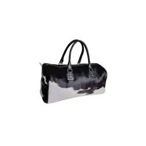 Cow Print Leather Duffle Bag: Stylish Travel & Everyday Companion - GB13