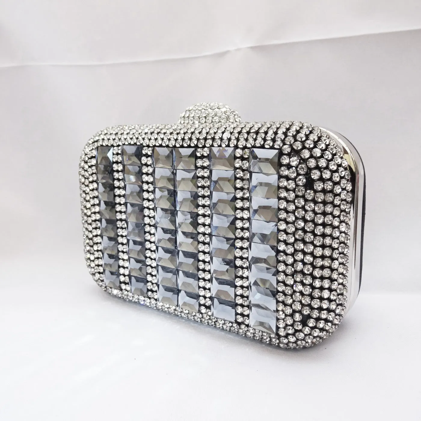 Crystal Black Evening Party Cocktail Clutch Purse handbag