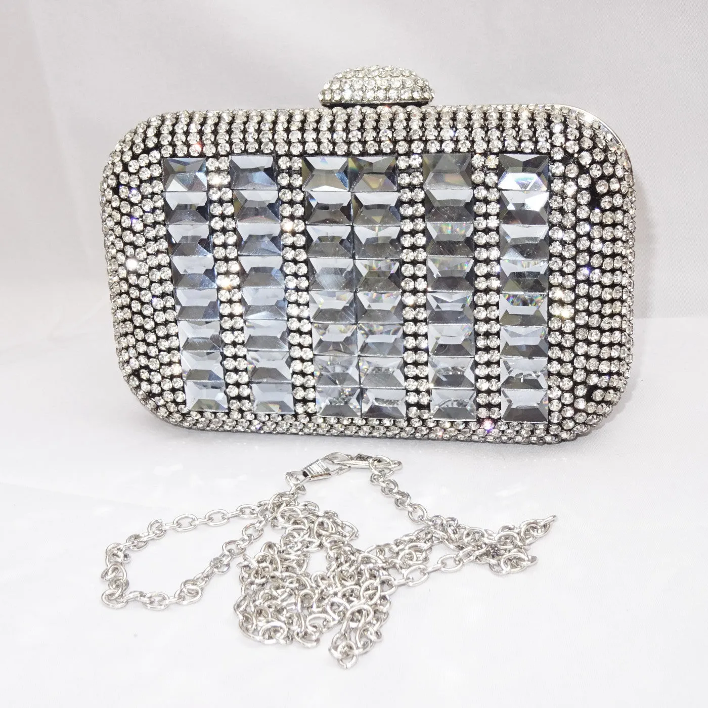 Crystal Black Evening Party Cocktail Clutch Purse handbag