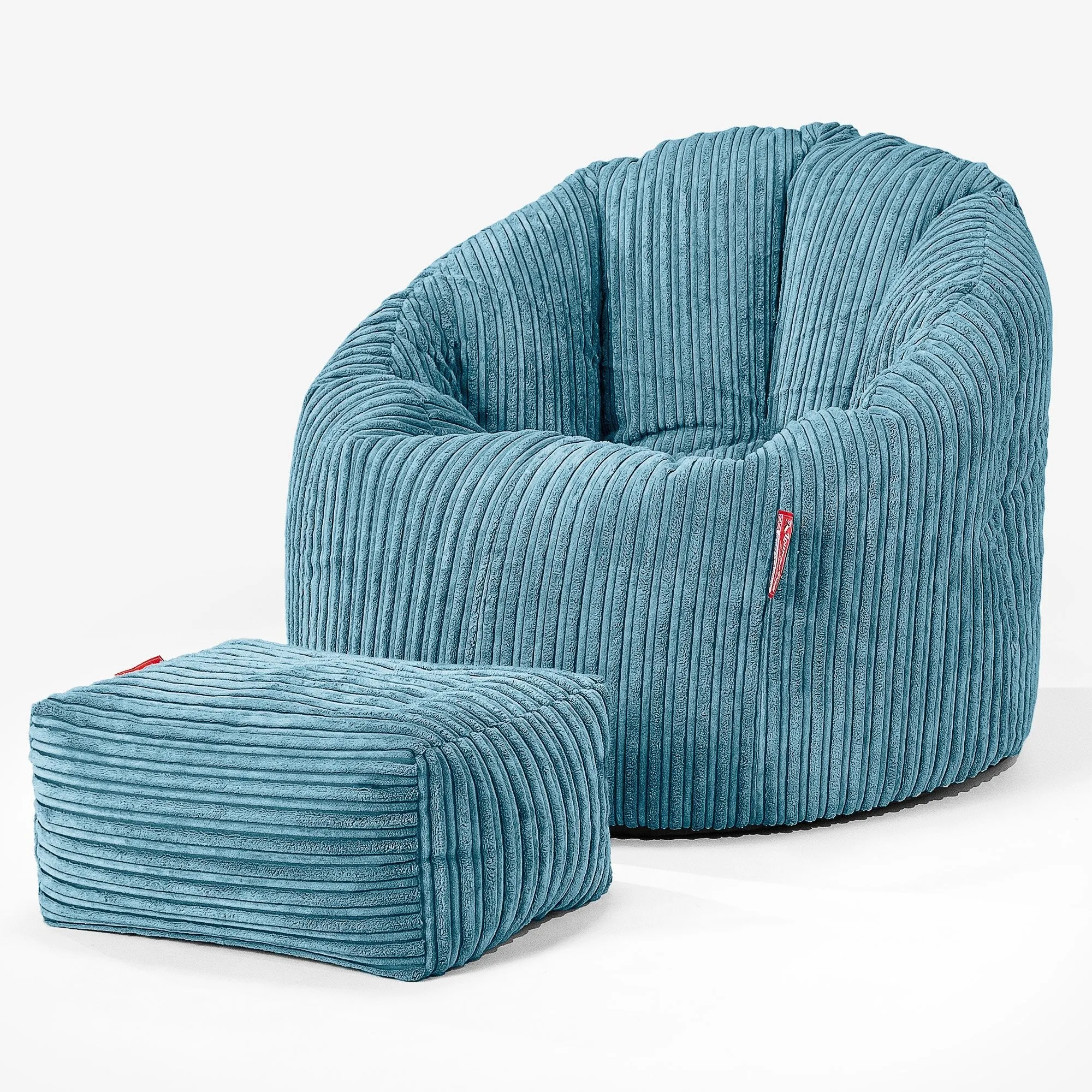 Cuddle Up Beanbag Chair - Cord Aegean Blue