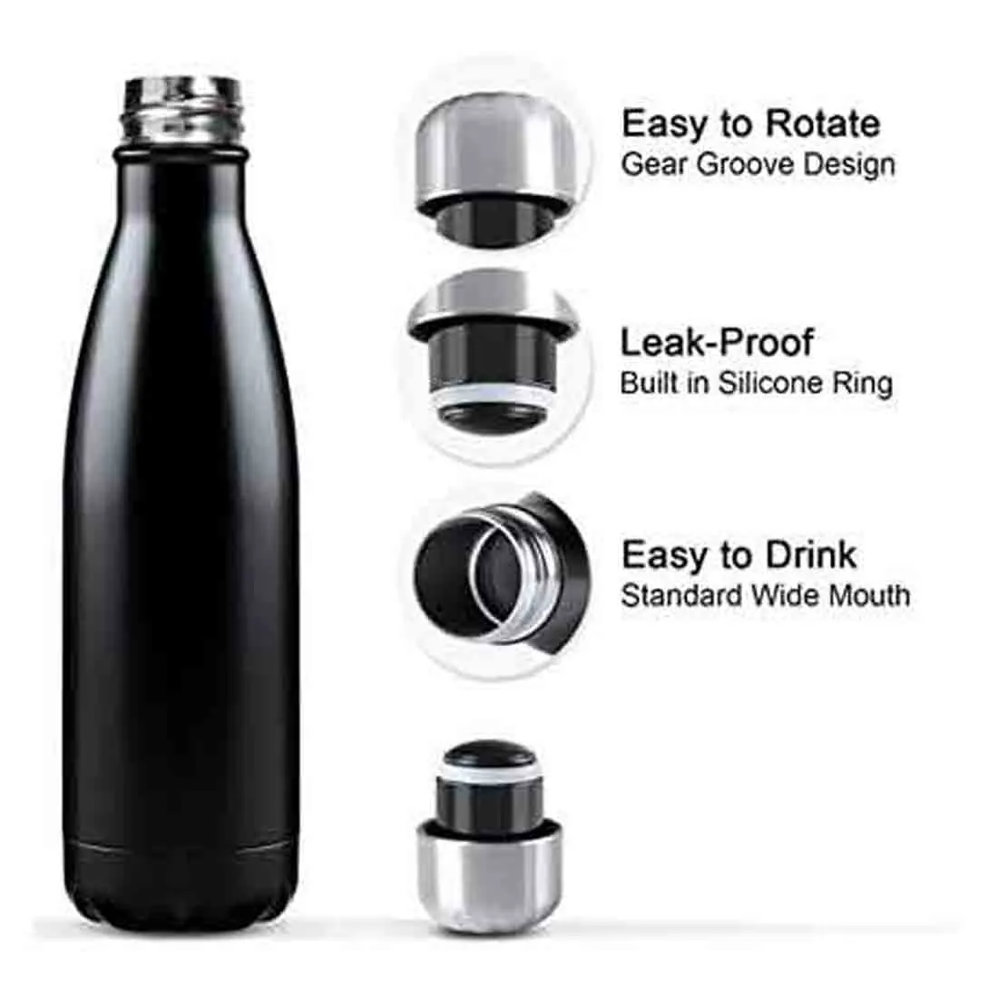 Custom Water Bottle Hot and Cold Liquids Double Insulated Thermos - 500ml